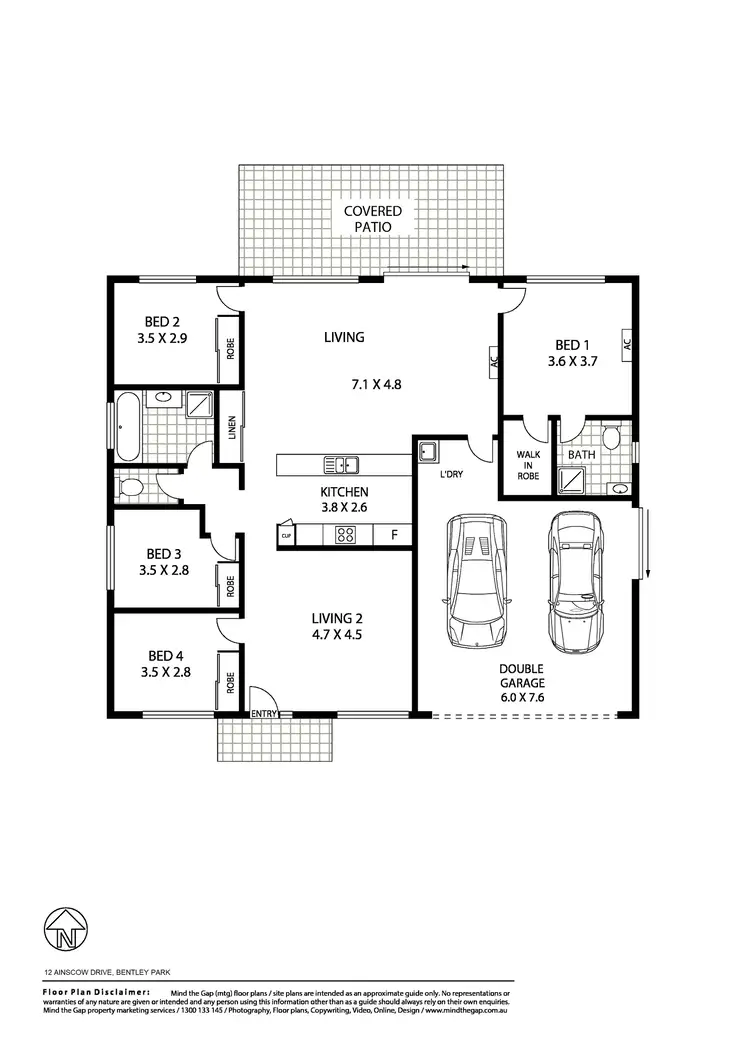 Floorplan of Homely house listing, 12 Ainscow Drive, Bentley Park QLD 4869