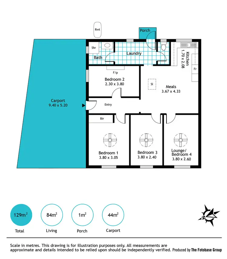 Floorplan of Homely semi-detached listing, 195 Waterloo Corner Road, Salisbury North SA 5108