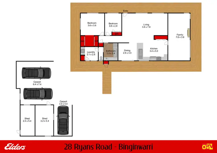 Floorplan of Homely rural property listing, 28 Ryans Road, Binginwarri VIC 3966
