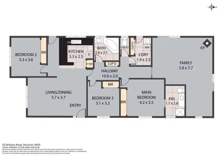 Floorplan of Homely house listing, 53 Williams Road, Horsham VIC 3400