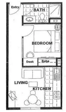 Floorplan of Homely apartment listing, 607/112 A'beckett Street, Melbourne VIC 3000