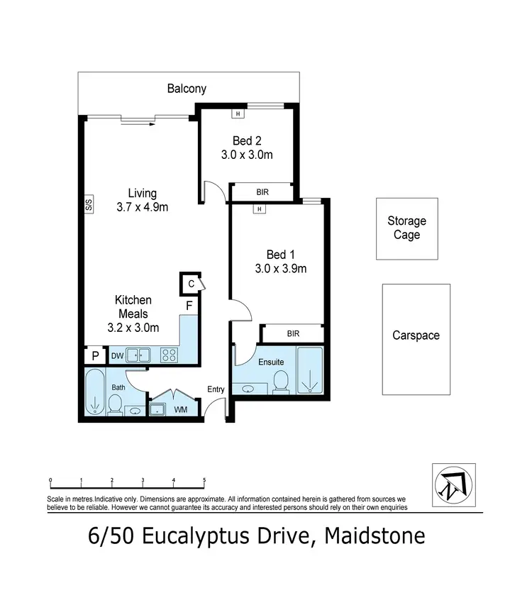Floorplan of Homely apartment listing, 6/50 Eucalyptus Drive, Maidstone VIC 3012