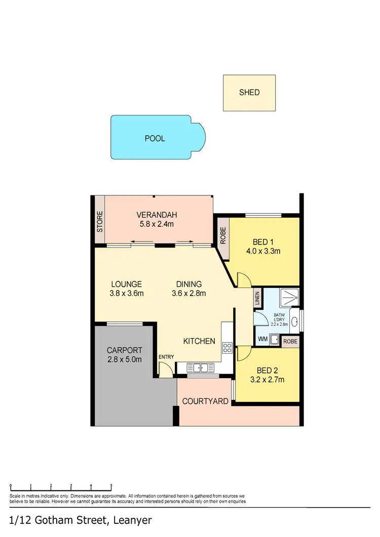 Floorplan of Homely unit listing, 1/12 Gotham Street, Leanyer NT 812