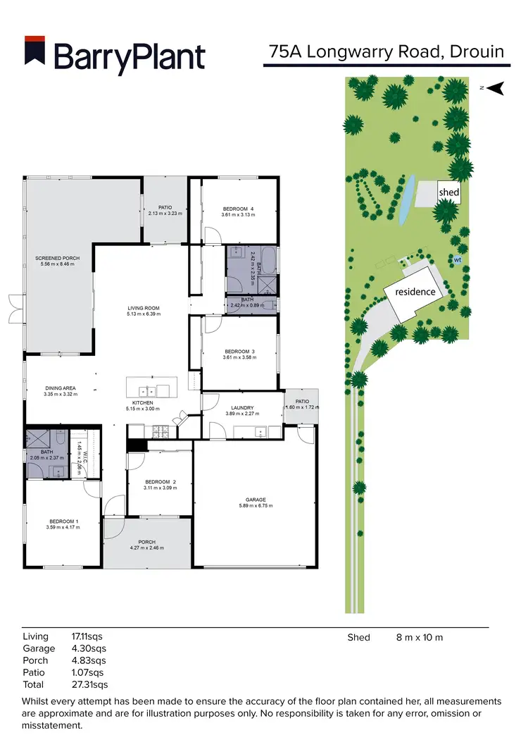 Floorplan of Homely rural property listing, 75A Longwarry Road, Drouin VIC 3818