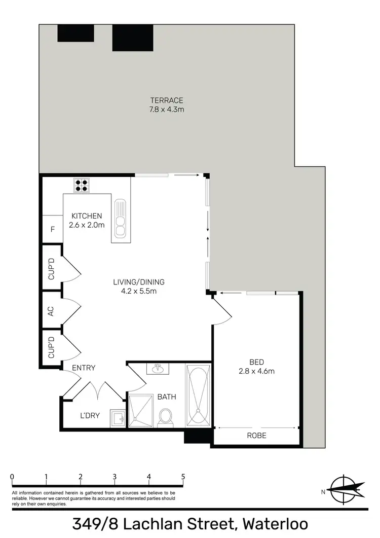 Floorplan of Homely apartment listing, 349/8 Lachlan Street, Waterloo NSW 2017