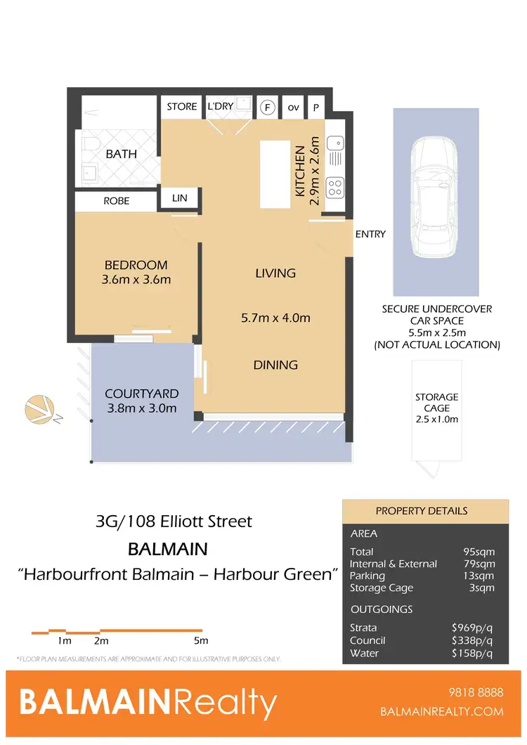 Floorplan of Homely apartment listing, 3G/108 Elliott Street, Balmain NSW 2041