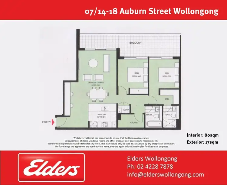 Floorplan of Homely apartment listing, 407/14 Auburn Street, Wollongong NSW 2500