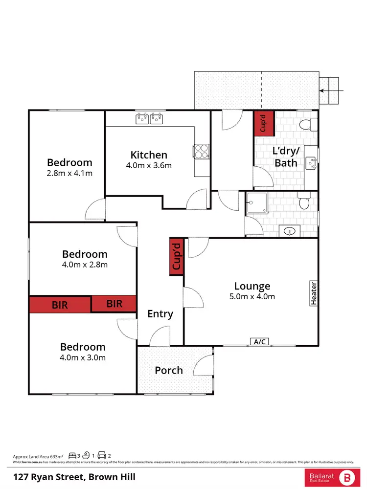 Floorplan of Homely house listing, 127 Ryan Street, Brown Hill VIC 3350