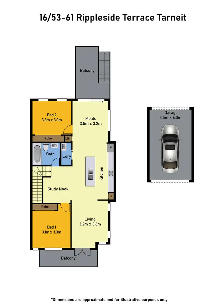 Floorplan of Homely unit listing, 16/53-61 Rippleside Terrace, Tarneit VIC 3029