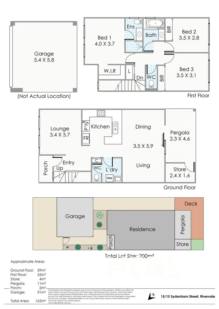 Floorplan of Homely townhouse listing, 15/15 Sydenham Street, Rivervale WA 6103