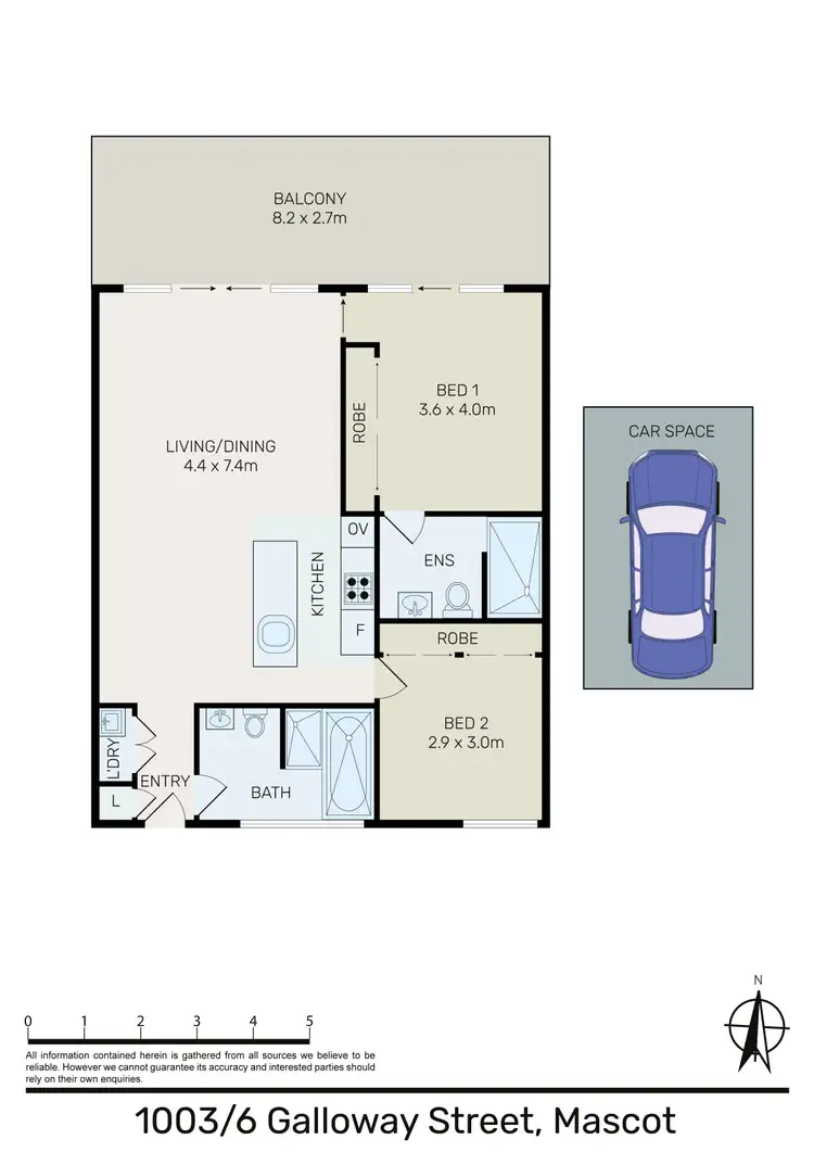 Floorplan of Homely unit listing, 1003/6 Galloway Street, Mascot NSW 2020