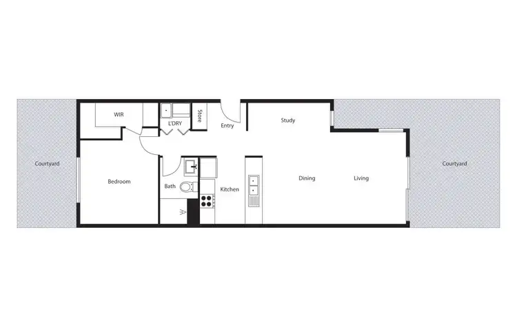 Floorplan of Homely unit listing, 162/61 John Gorton Drive, Wright ACT 2611