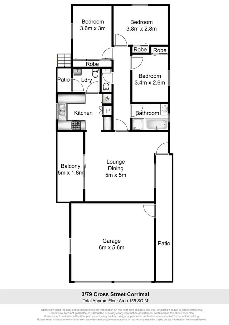 Floorplan of Homely villa listing, 3/79 Cross Street, Corrimal NSW 2518