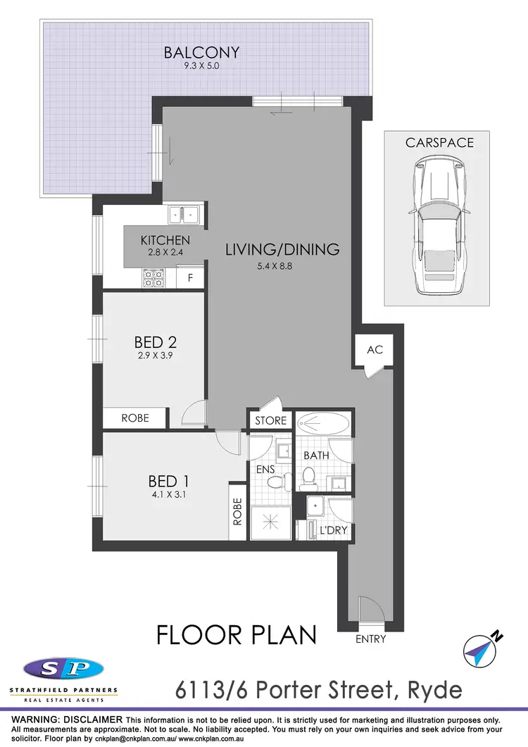 Floorplan of Homely apartment listing, 6113/6 Porter Street, Ryde NSW 2112