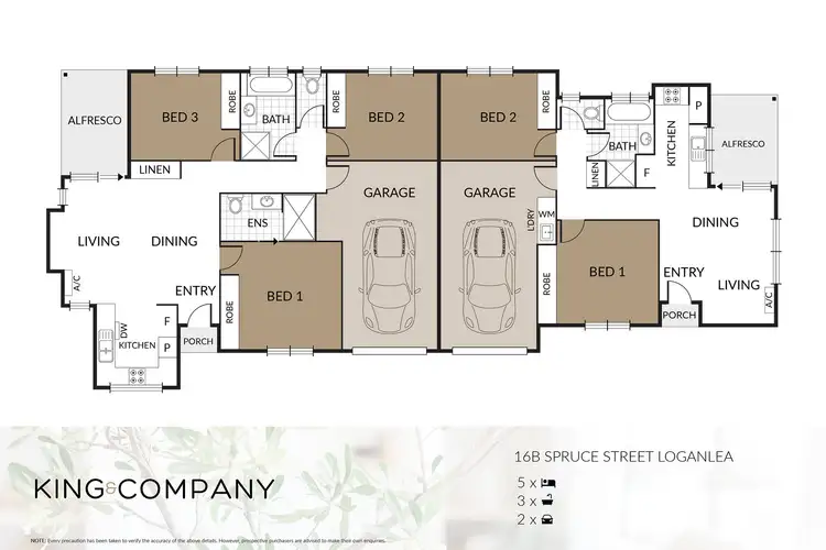Floorplan of Homely semi-detached listing, 16B Spruce Street, Loganlea QLD 4131