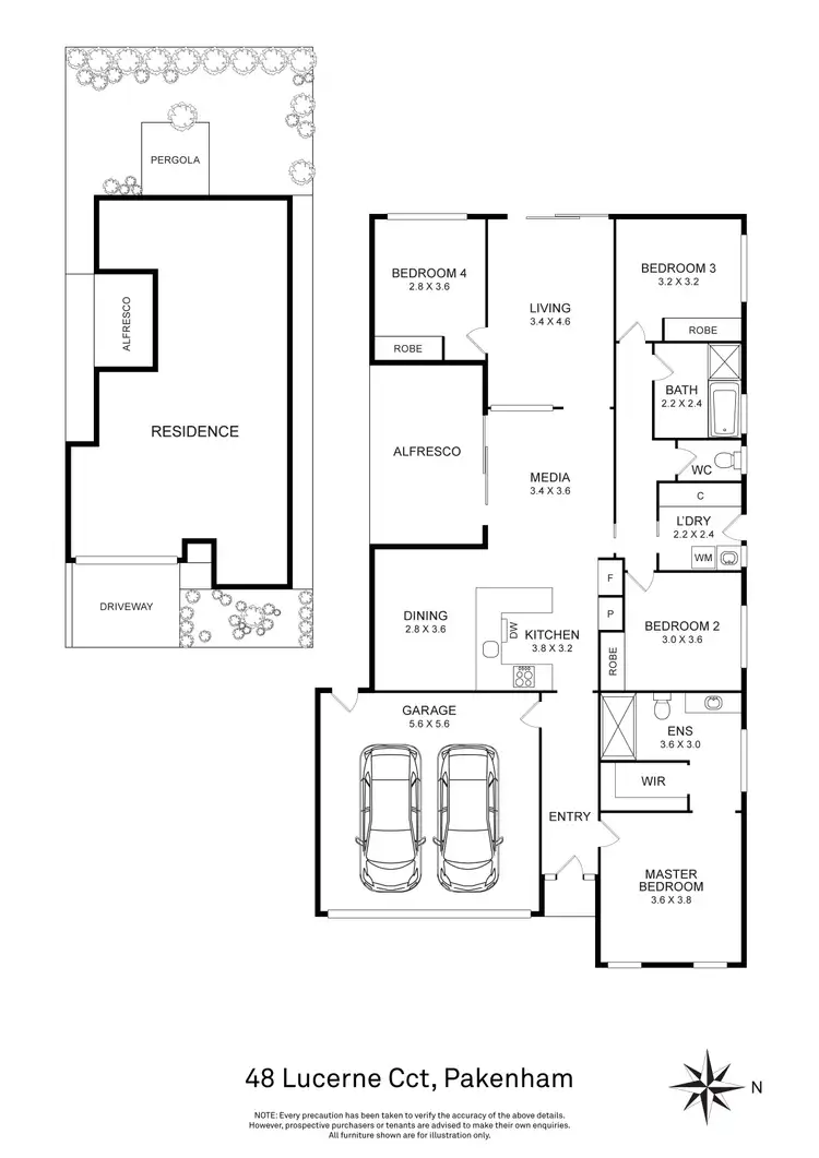 Floorplan of Homely house listing, 48 Lucerne Circuit, Pakenham VIC 3810