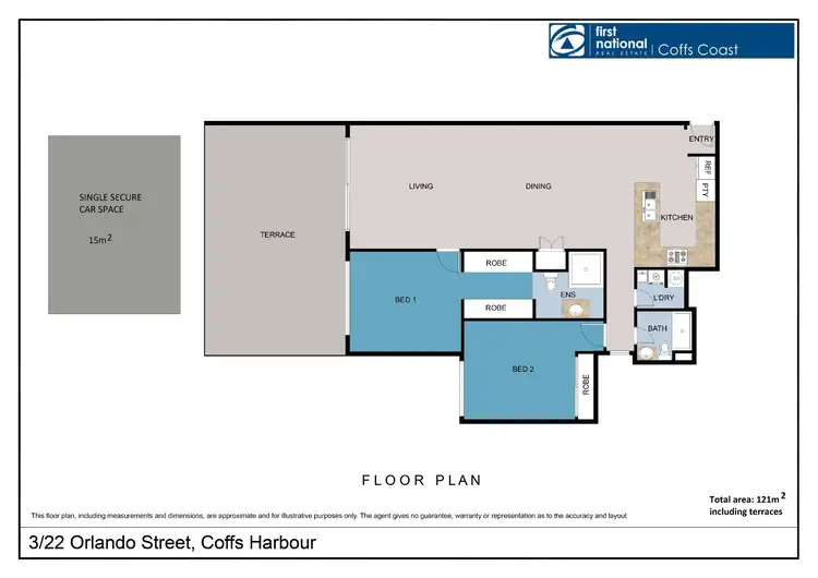 Floorplan of Homely apartment listing, 3/22 Orlando Street, Coffs Harbour NSW 2450