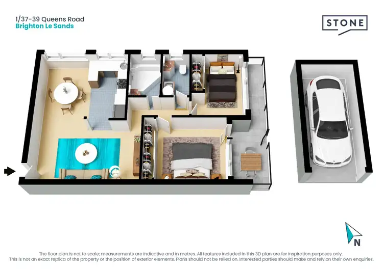 Floorplan of Homely apartment listing, 1/37-39 Queens Road, Brighton-Le-Sands NSW 2216