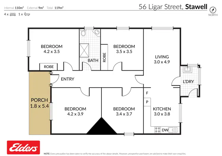 Floorplan of Homely house listing, 56 Ligar Street, Stawell VIC 3380