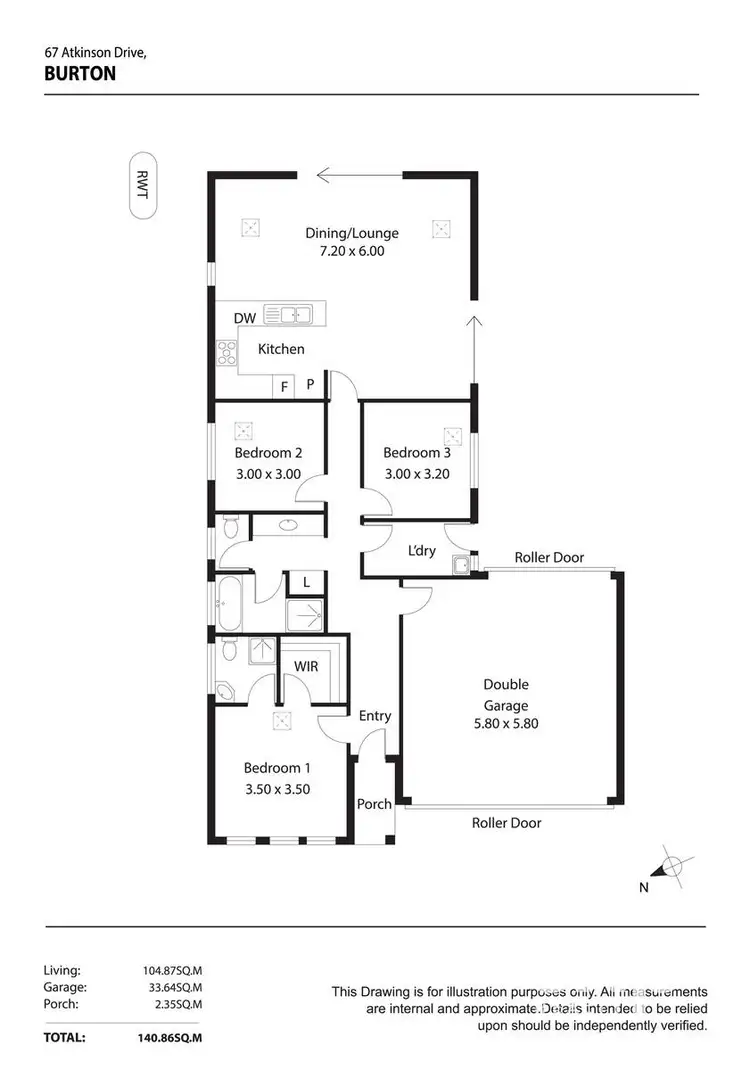 Floorplan of Homely house listing, 67 Atkinson Drive, Burton SA 5110
