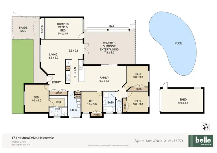 Floorplan of Homely house listing, 171 Mildura Drive, Helensvale QLD 4212