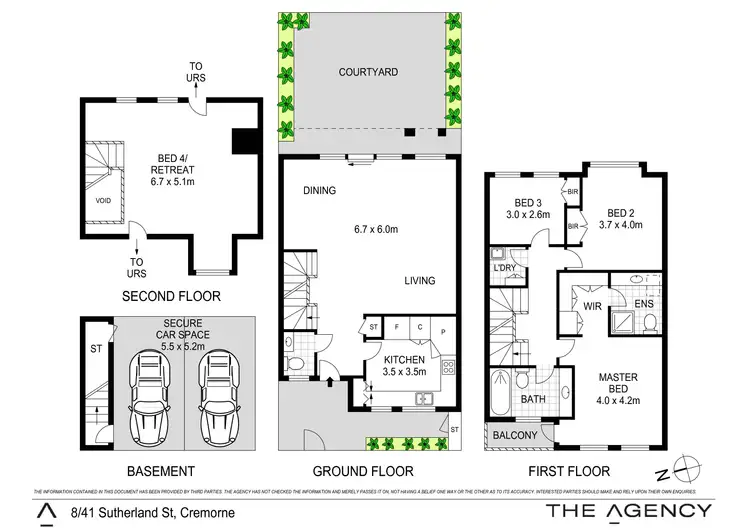 Floorplan of Homely townhouse listing, 8/41-45 Sutherland Street, Cremorne NSW 2090