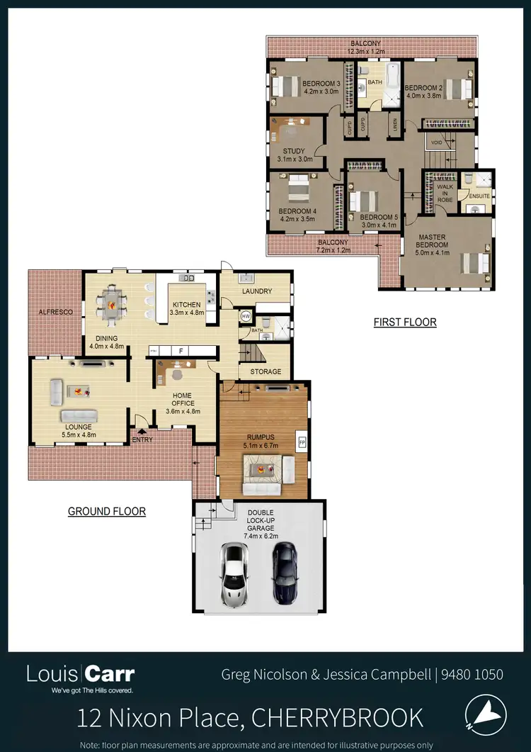 Floorplan of Homely house listing, 12 Nixon Place, Cherrybrook NSW 2126