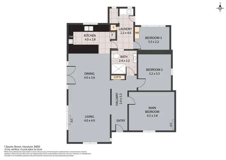 Floorplan of Homely house listing, 1 Searle Street, Horsham VIC 3400