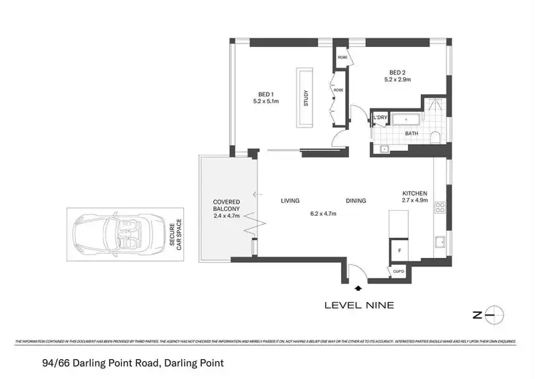 Floorplan of Homely apartment listing, 94/66-66A Darling Point Road, Darling Point NSW 2027