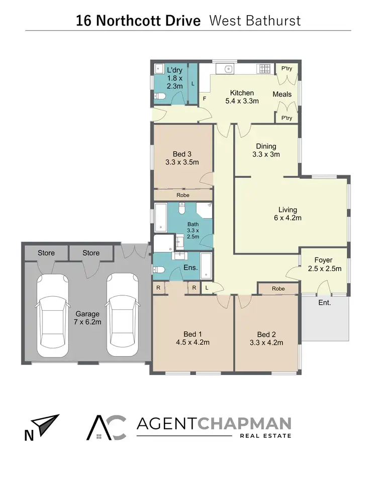 Floorplan of Homely house listing, 16 Northcott Drive, West Bathurst NSW 2795