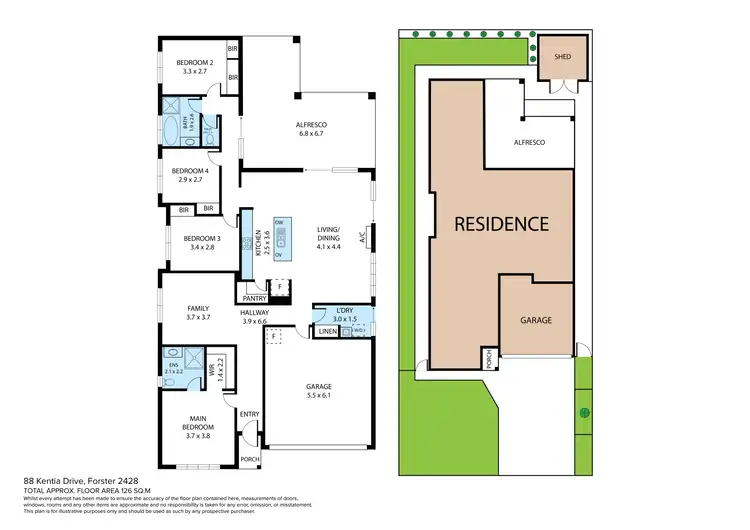 Floorplan of Homely house listing, 88 Kentia Drive, Forster NSW 2428