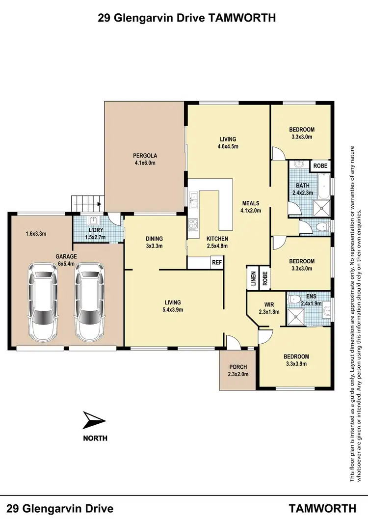 Floorplan of Homely house listing, 29 Glengarvin Drive, Tamworth NSW 2340