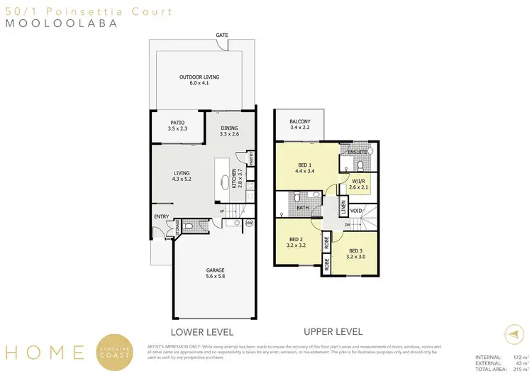 Floorplan of Homely townhouse listing, 50/1 Poinsettia Court, Mooloolaba QLD 4557