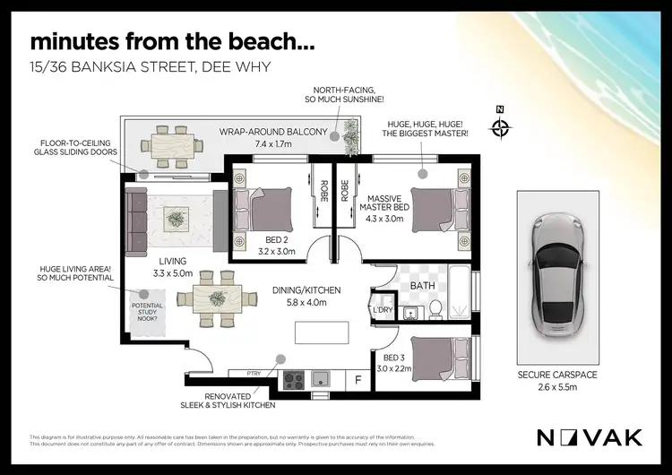 Floorplan of Homely apartment listing, 15/36 Banksia Street, Dee Why NSW 2099