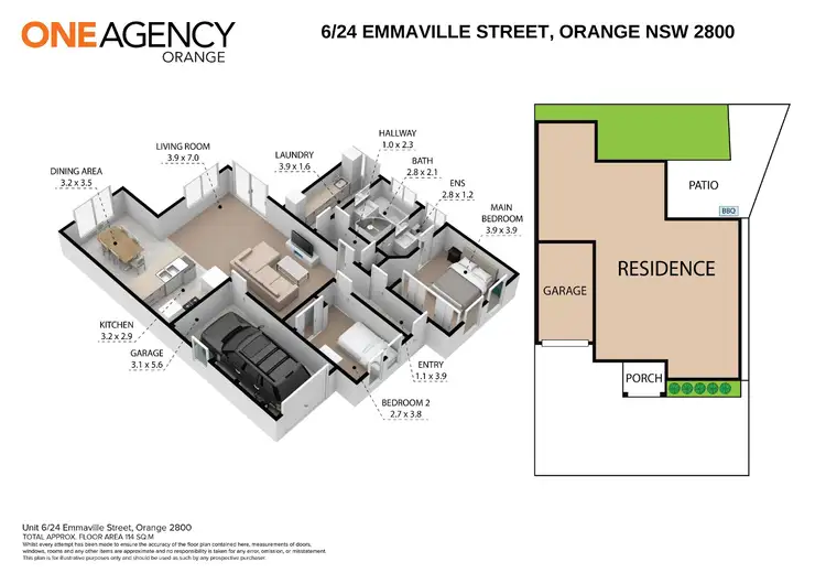 Floorplan of Homely villa listing, 6/24 Emmaville Street, Orange NSW 2800