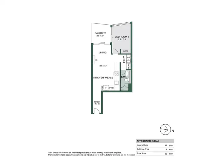 Floorplan of Homely apartment listing, 2012/15 Austin Street, Adelaide SA 5000