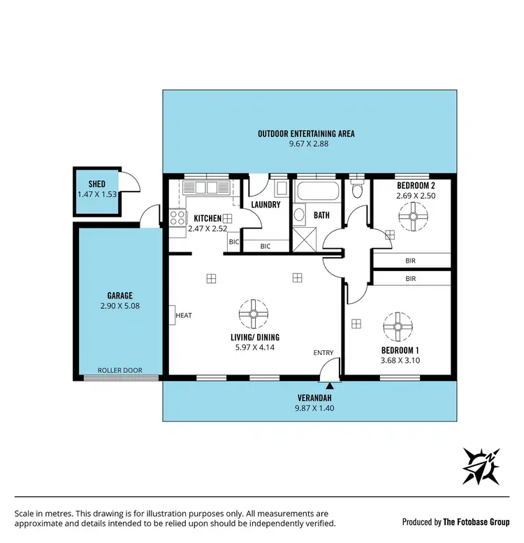 Floorplan of Homely unit listing, 1/3 Goodrington Way, Moana SA 5169