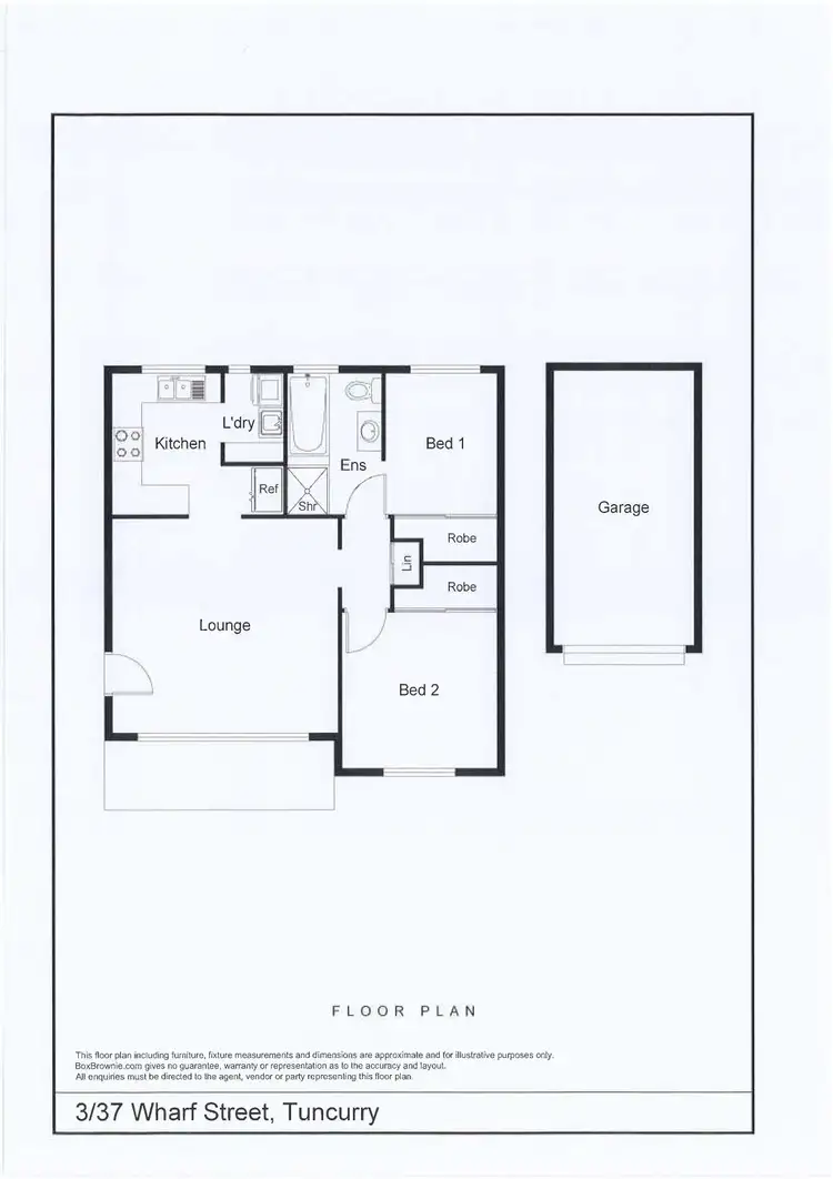 Floorplan of Homely apartment listing, 3/37 Wharf Street, Tuncurry NSW 2428