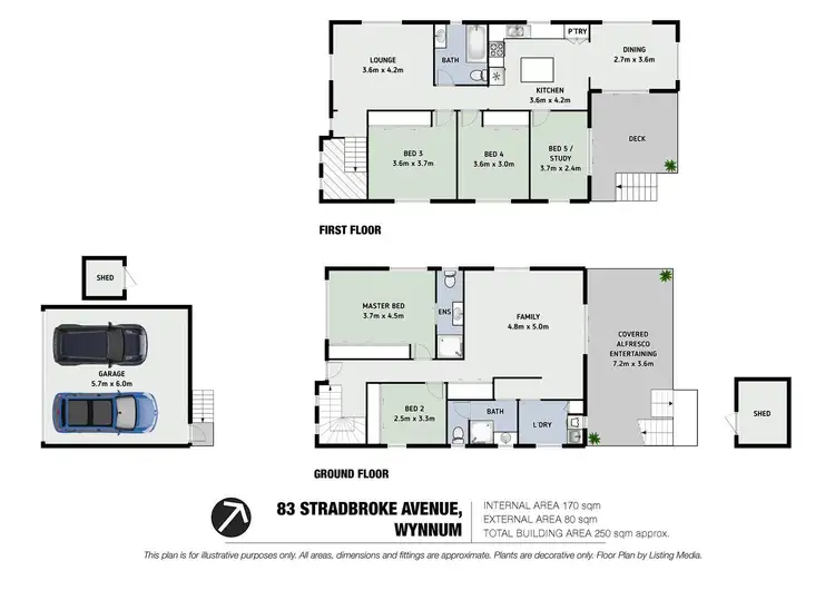Floorplan of Homely house listing, 83 Stradbroke Avenue, Wynnum QLD 4178