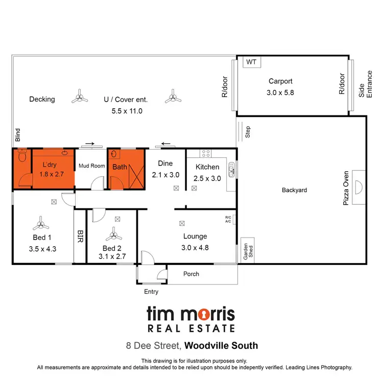 Floorplan of Homely house listing, 8 Dee Street, Woodville South SA 5011