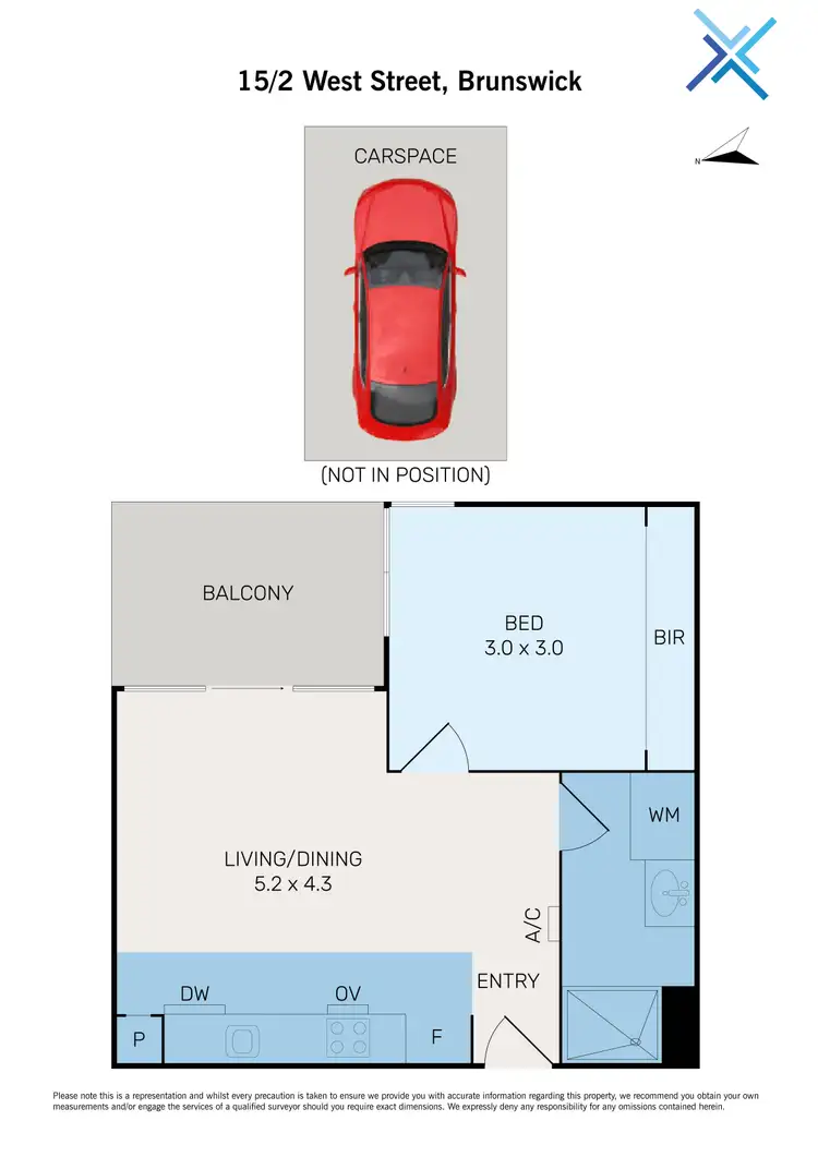 Floorplan of Homely apartment listing, 15/2 West Street, Brunswick VIC 3056