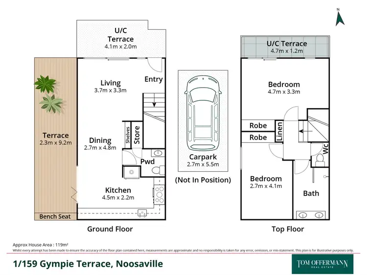 Floorplan of Homely unit listing, 1/159 Gympie Terrace, Noosaville QLD 4566