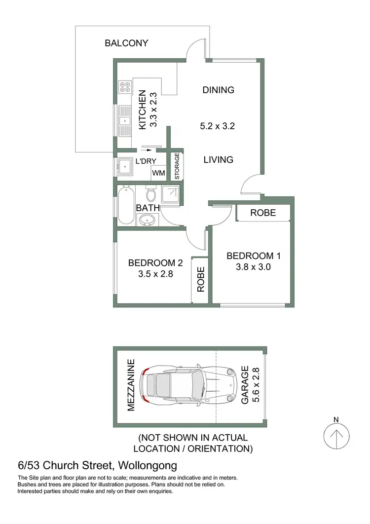 Floorplan of Homely apartment listing, 6/53 Church Street, Wollongong NSW 2500