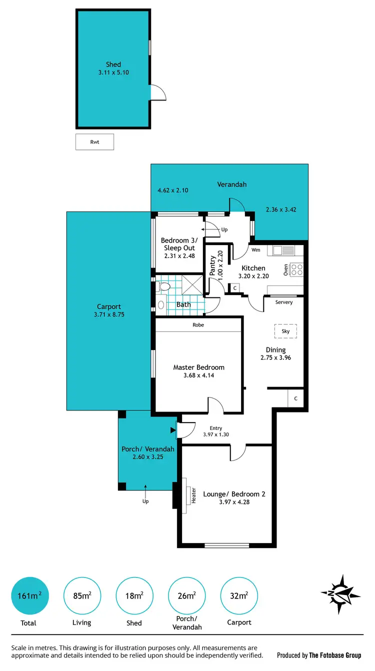 Floorplan of Homely house listing, 3 Baldock Street, Plympton SA 5038