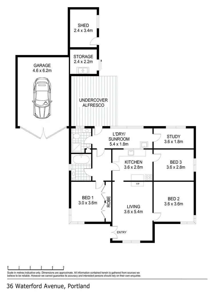 Floorplan of Homely house listing, 36 Waterford Avenue, Portland VIC 3305