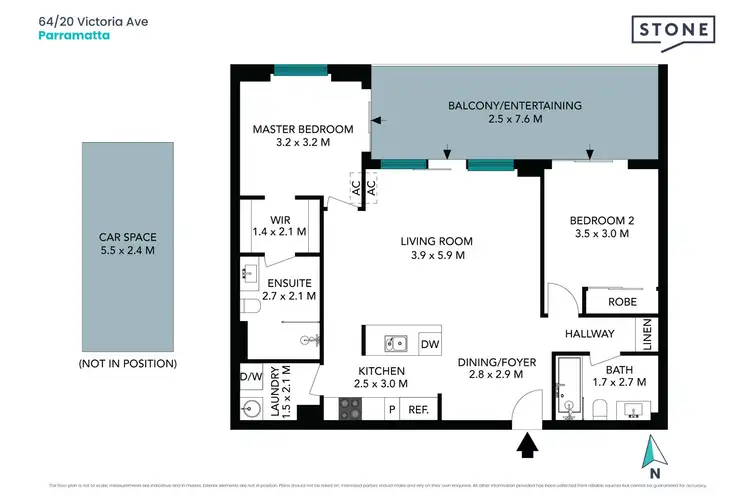 Floorplan of Homely apartment listing, 64/20 Victoria Road, Parramatta NSW 2150