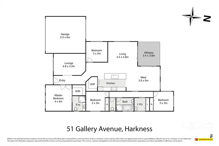 Floorplan of Homely house listing, 51 Gallery Avenue, Harkness VIC 3337