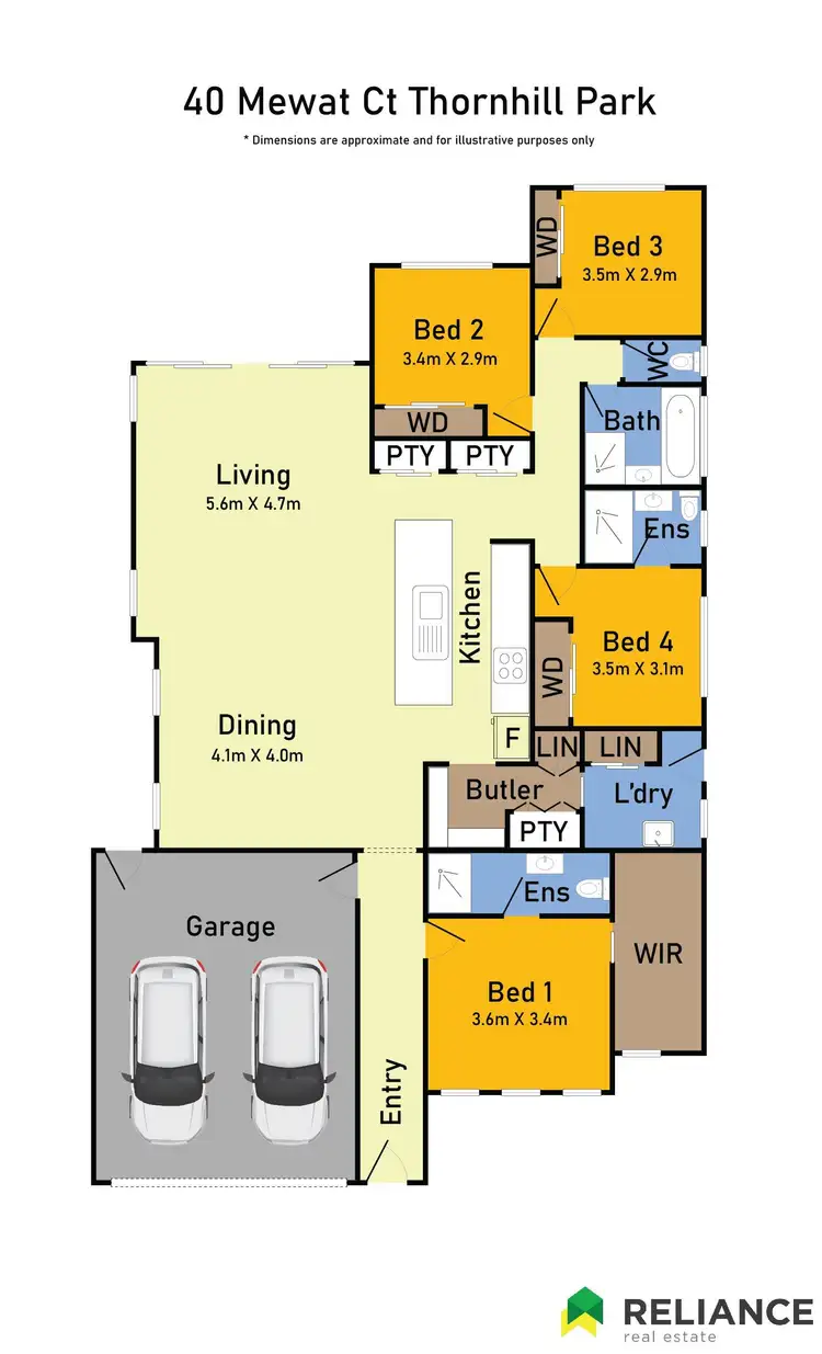 Floorplan of Homely house listing, 40 Mewat Circuit, Thornhill Park VIC 3335