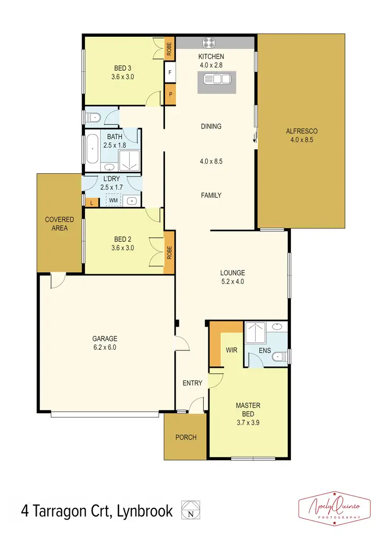 Floorplan of Homely house listing, 4 Tarragon Court, Lynbrook VIC 3975