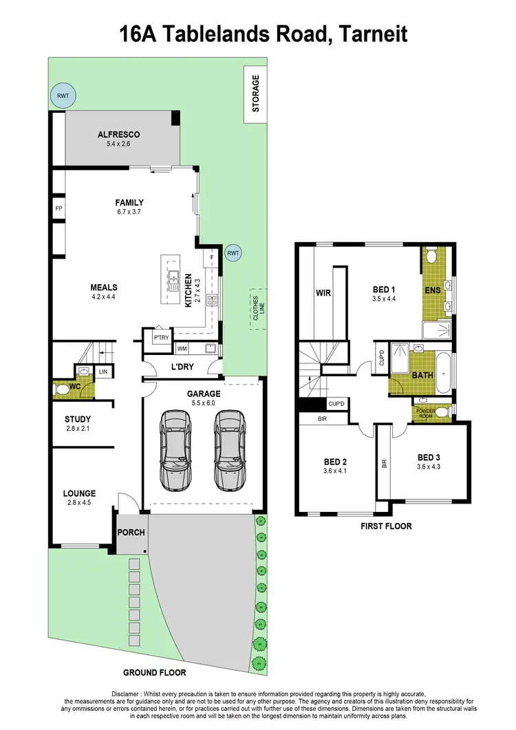 Floorplan of Homely townhouse listing, 16A Tableland Road, Tarneit VIC 3029